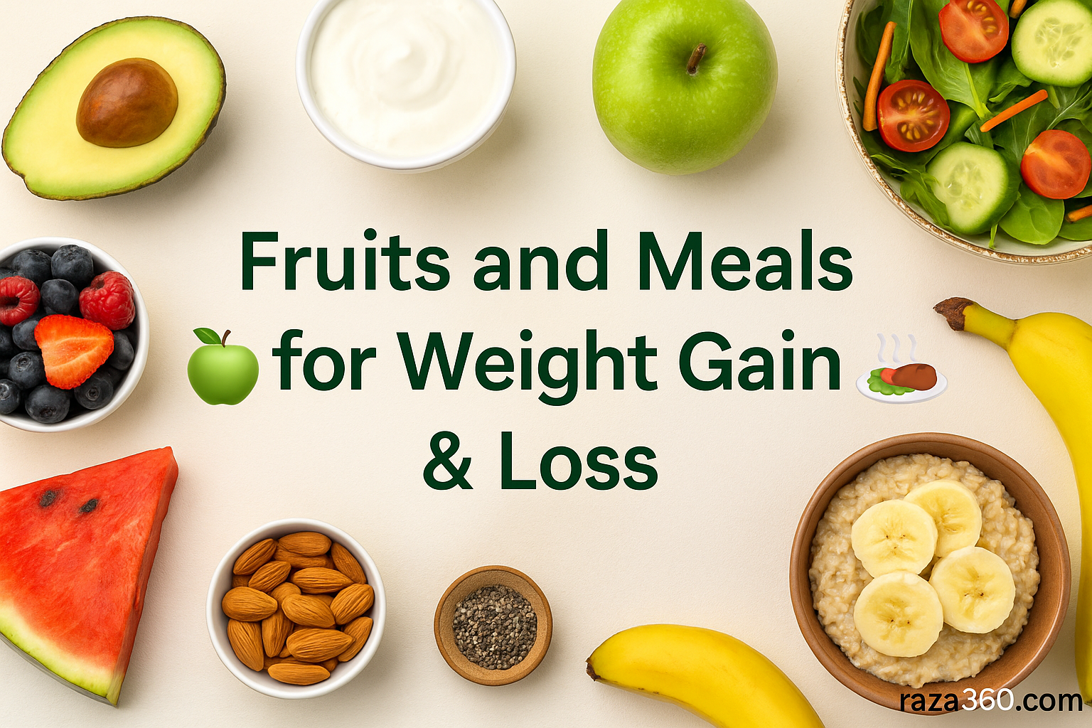 Best Fruits and Meals for Weight Gain & Loss – Natural Guide
