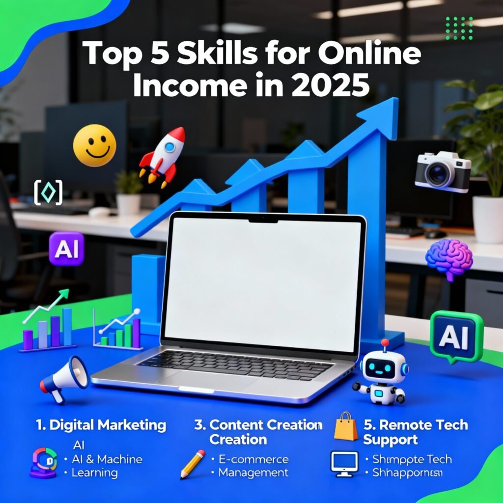 Top 5 Skills for Online Income | Build Digital Career Fast