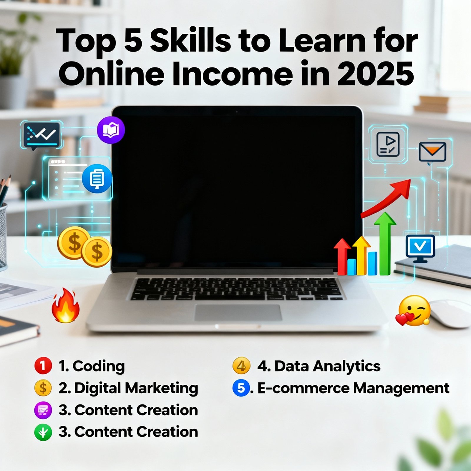 Top 5 Skills for Online Income | Build Digital Career Fast